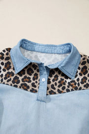 Leopard Print Accent Polo Dress