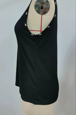 Star Detail Ribbed Tank, model styling view