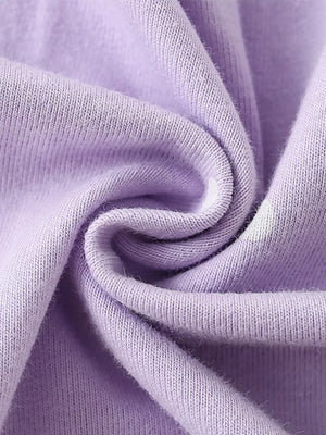 Lavender cotton baby dress fabric detail