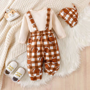 Children's Football Season Bodysuit Set in Apricot, alternate angle