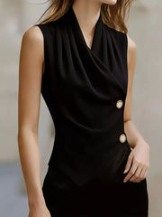 Elegant Asymmetrical Cowl Tank Top