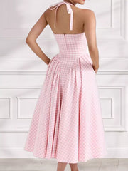 light pink maxi dress with maxi and tie
