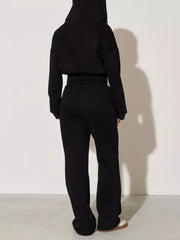 Zip-up Hoodie And Wide-leg Pants Set in Pink, view 16