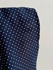 Polka Dot Peplum Cami in Navy, back view