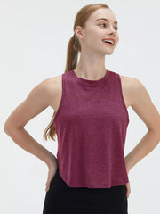 Cutout Back Active Tank With Tie Detail