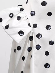 Chic High-waisted Polka Dot Skirt