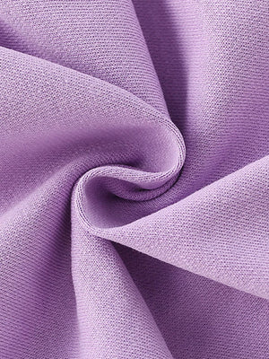Lavender cotton sweatshirt fabric detail