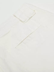 White men's capris with wide leg and visible pocket detail.