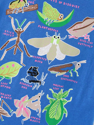 Children's Insect Print Round Neck Tee, model styling view