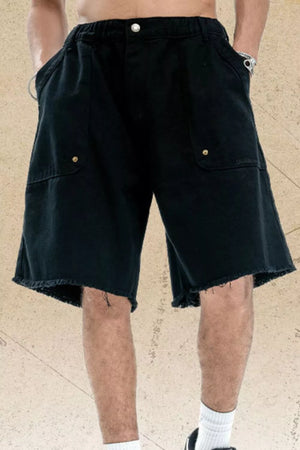 Men's Raw Hem Relaxed Fit Shorts, front view