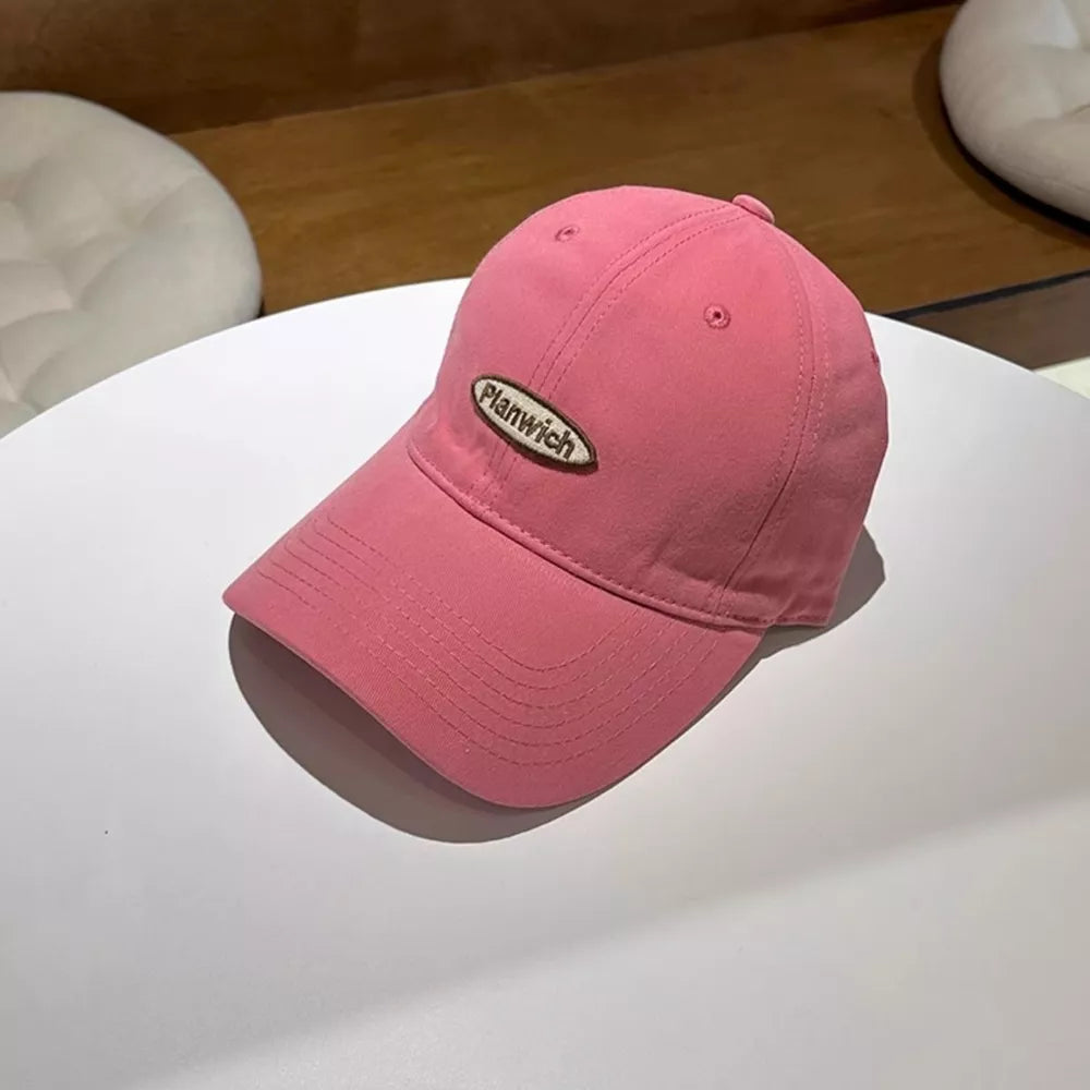 Embroidered Maroon Cotton Baseball Cap