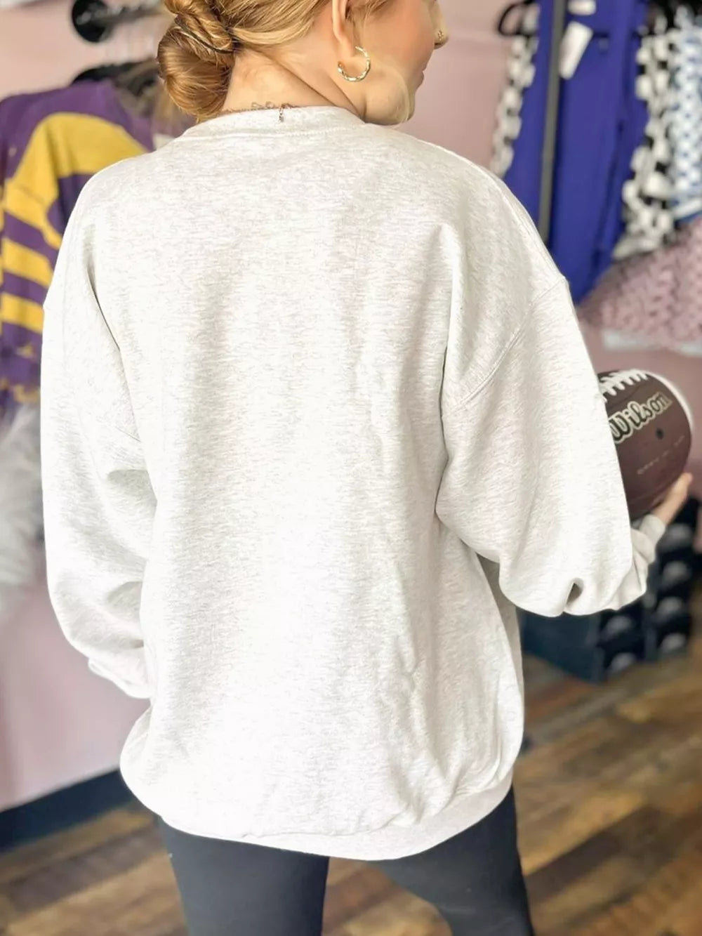 athleisure zip-up sweater in Light Gray with collared