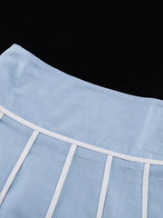 Halter Neck Two-piece Set With Scalloped Details