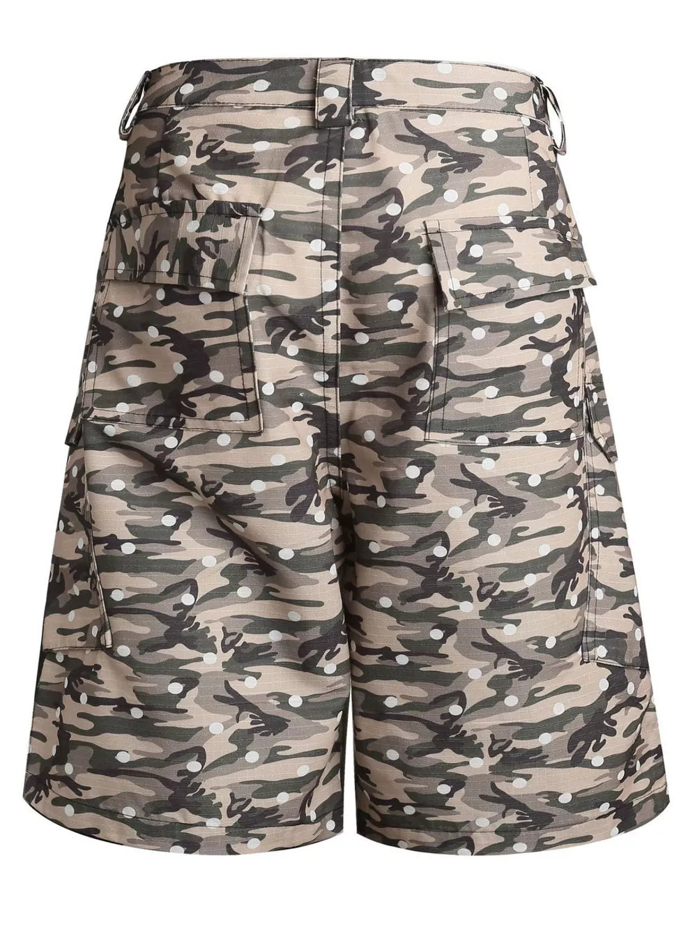 Men S Camouflage Cargo Capris in Green Camouflage, side view