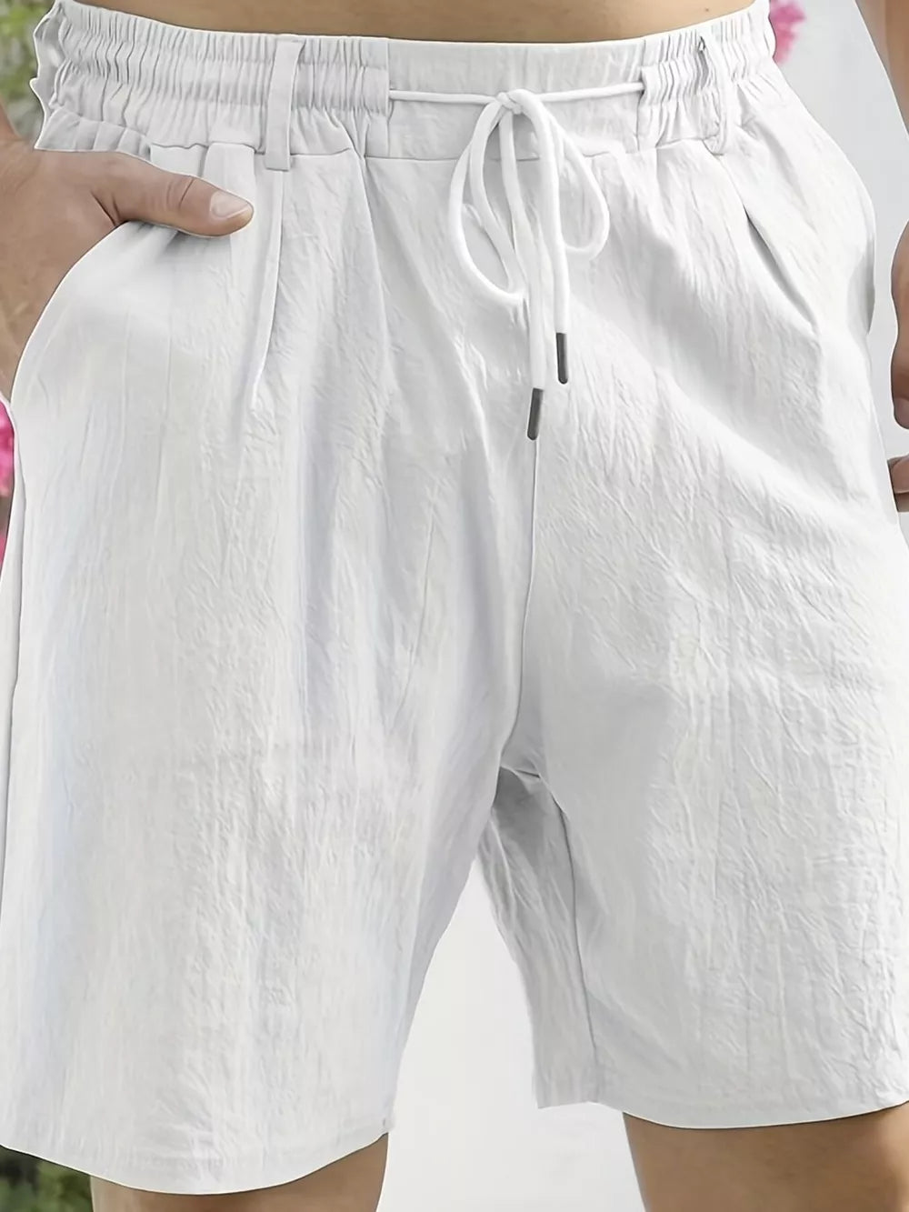 Men's Lightweight Drawstring Shorts Plus Size, front view
