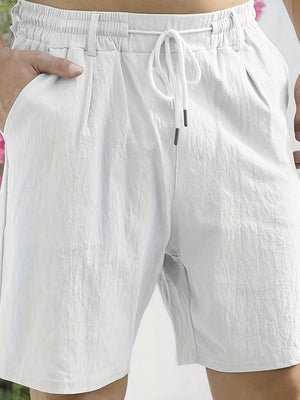Men's Lightweight Drawstring Shorts Plus Size, front view