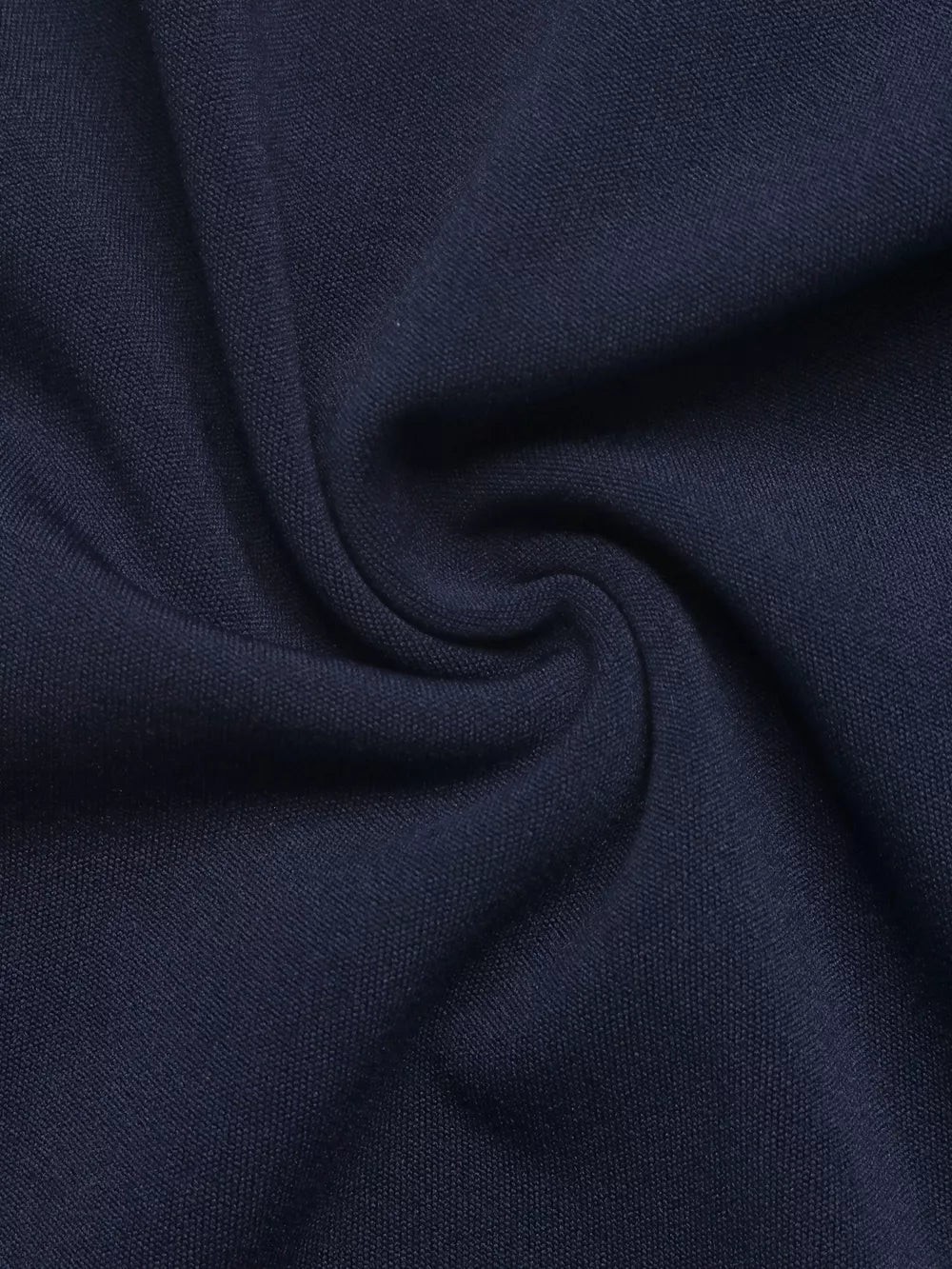 Contrast Collar Long Sleeve Top in Dark Blue, product detail