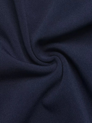 Contrast Collar Long Sleeve Top in Dark Blue, product detail