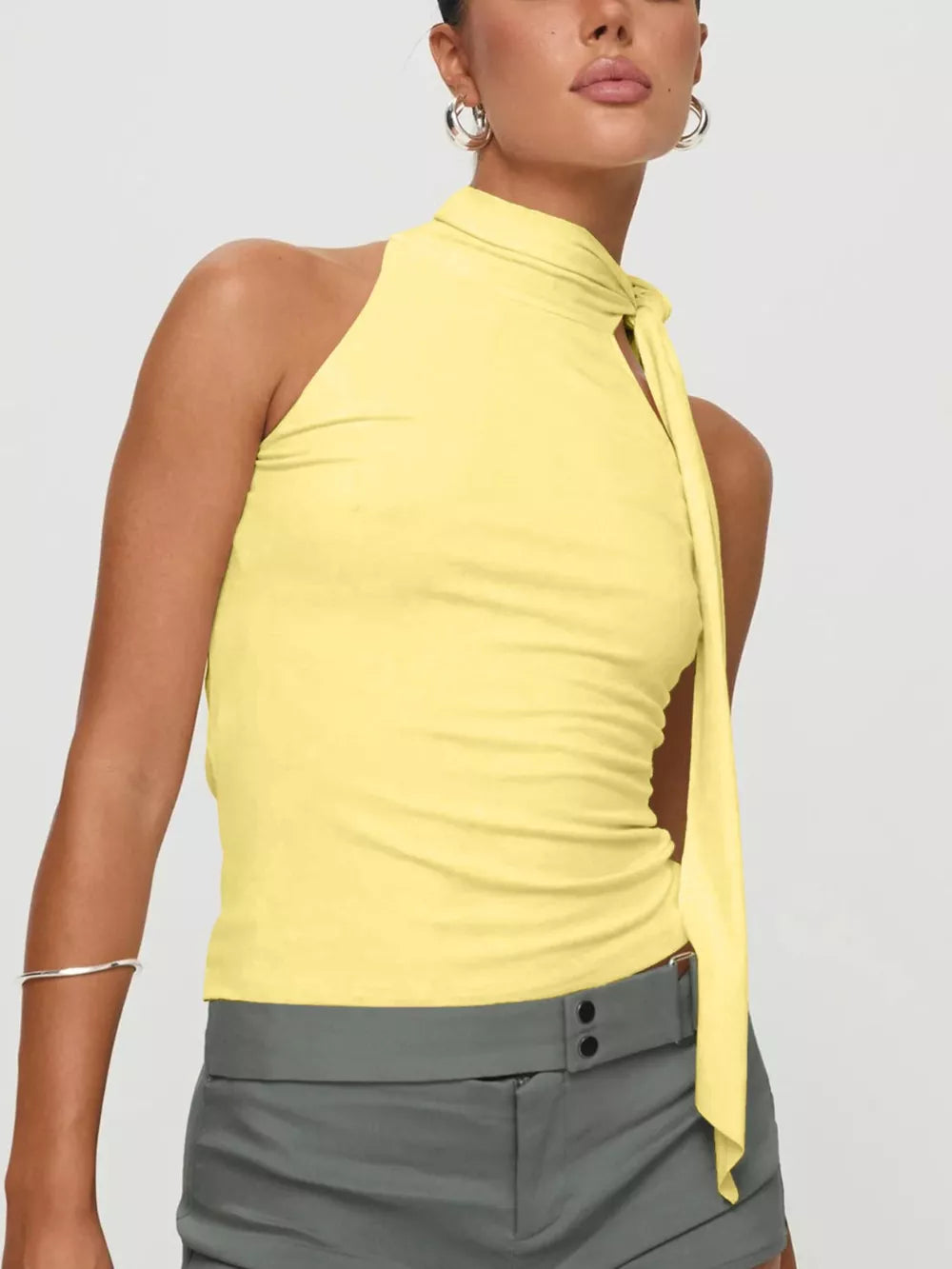 Chic Asymmetric Halter Neck Tank