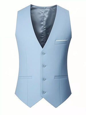 Men's Plus Size Classic Fit Button Up Vest, alternate angle
