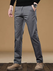 Men's Stretch Fit Casual Pants in Dark Gray, product detail