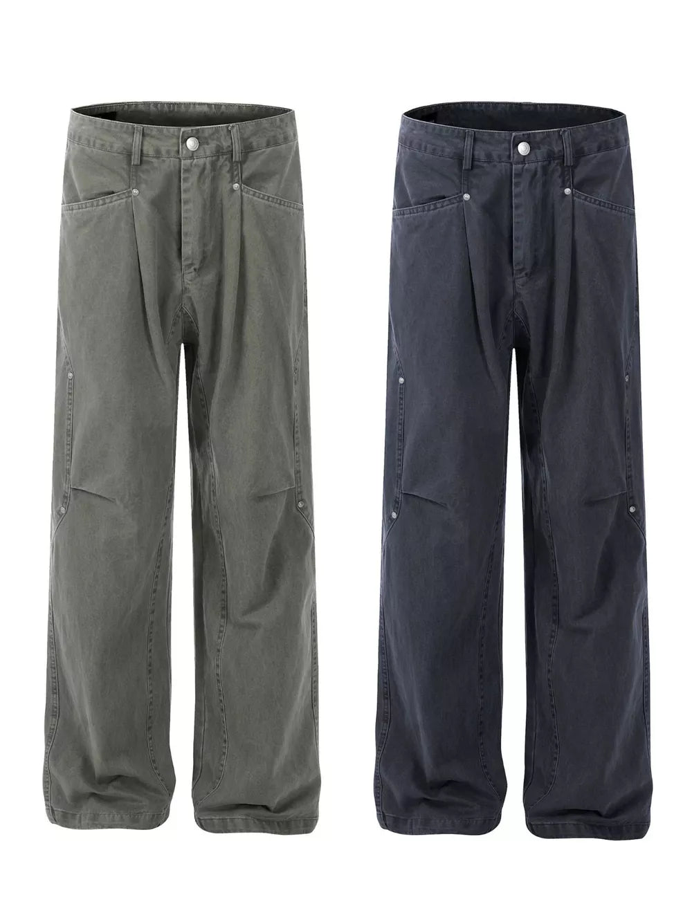 Men's Full Size Loose Fit Sweatpants in Green, back view