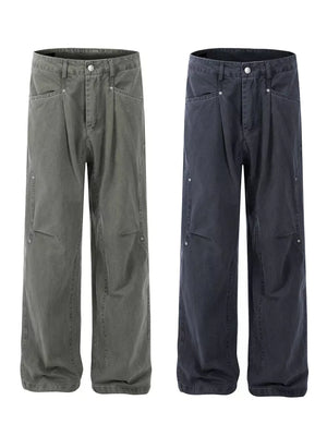 Men's Full Size Loose Fit Sweatpants in Green, back view