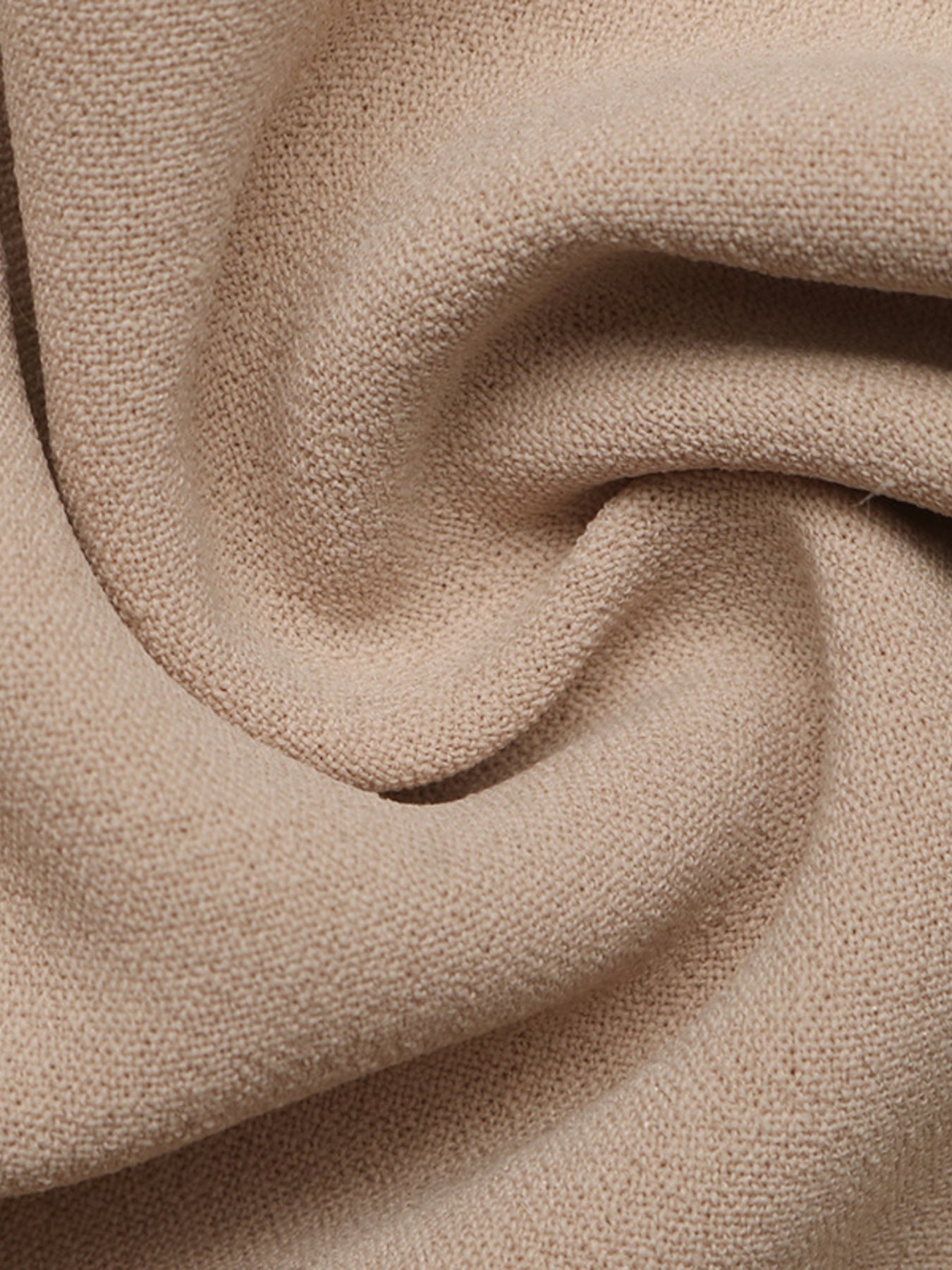 Smocked waist wide leg pants in beige cotton with a textured weave.