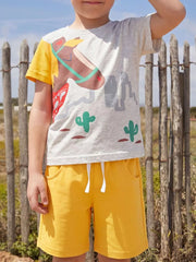 Children's Horse Graphic Tee And Shorts Set, front view