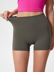 Nova Rise High-Motion Shorts in Deep Dark Green, seamless high-waisted activewear shorts with a comfortable stretch.