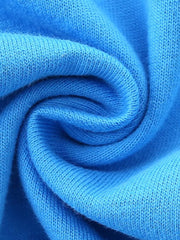 Toddler blue cotton t-shirt fabric detail