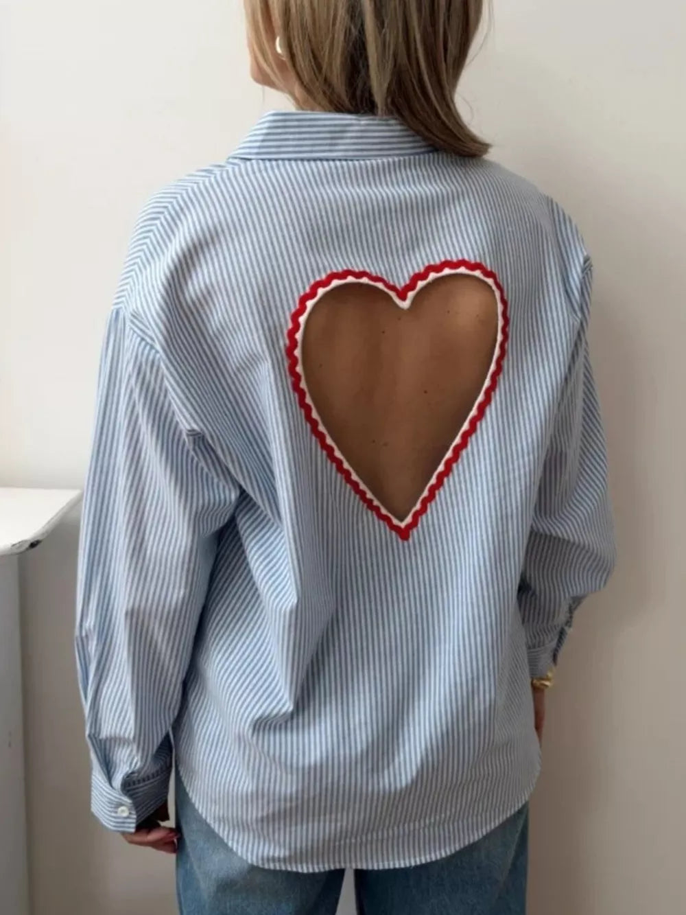 Classic Striped Button-down Shirt, close-up detail