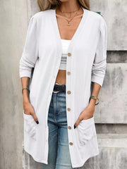 Black regular cardigan with v-neck