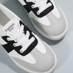 Round Toe Lace Up Sneakers, close-up detail