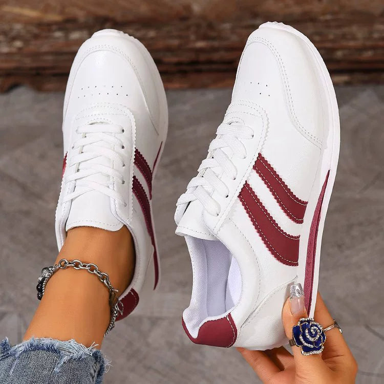 Round Toe Lace Up Sneakers, model styling view