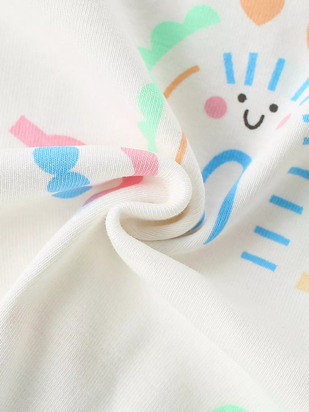 Children's Rainbow Print Short Sleeve T-shirt, model styling view