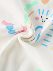 Children's Rainbow Print Short Sleeve T-shirt, model styling view