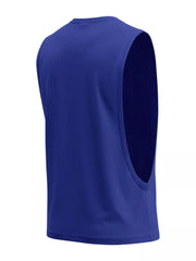 Men's Full Size Round Neck Tank Plus Size in Sage, back view