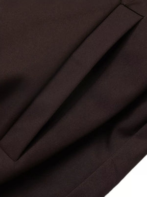 Zip Up Dropped Shoulder Jacket in Coffee Brown, editorial view