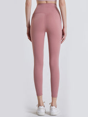 Dusty Pink FlexFit 7/8 leggings with wide waistband and seamless back detail.