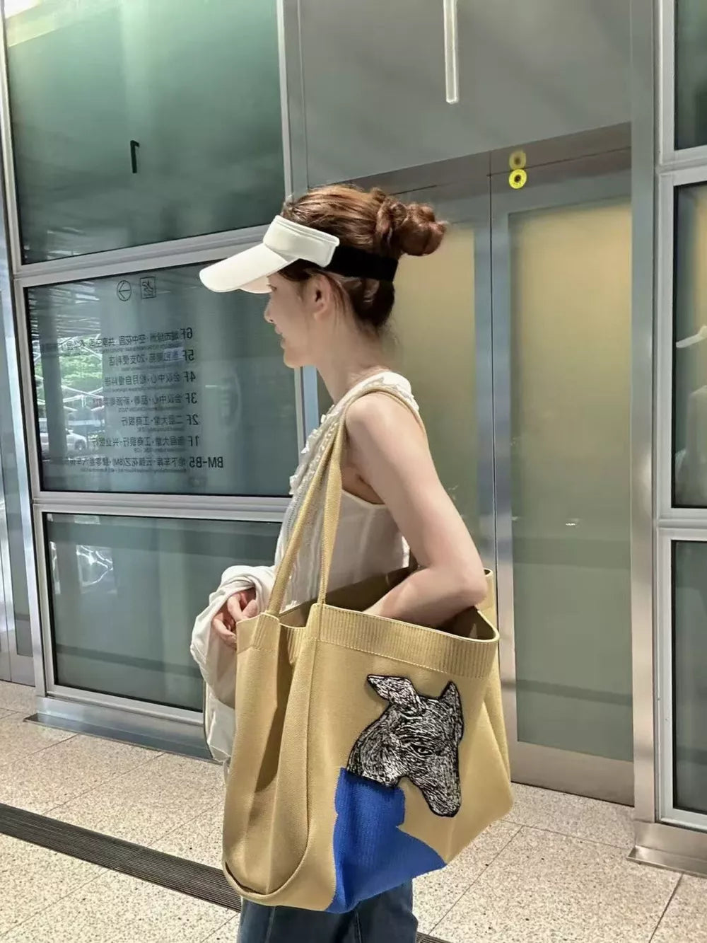 Dog Knit Shoulder Bag, alternate angle