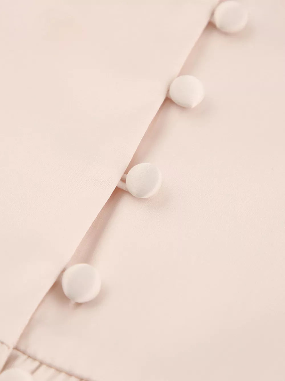 Elegant V-neck Puff Sleeve Button-down Midi Dress in White, editorial view