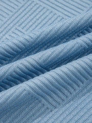 Light blue textured drawstring two-piece set fabric detail