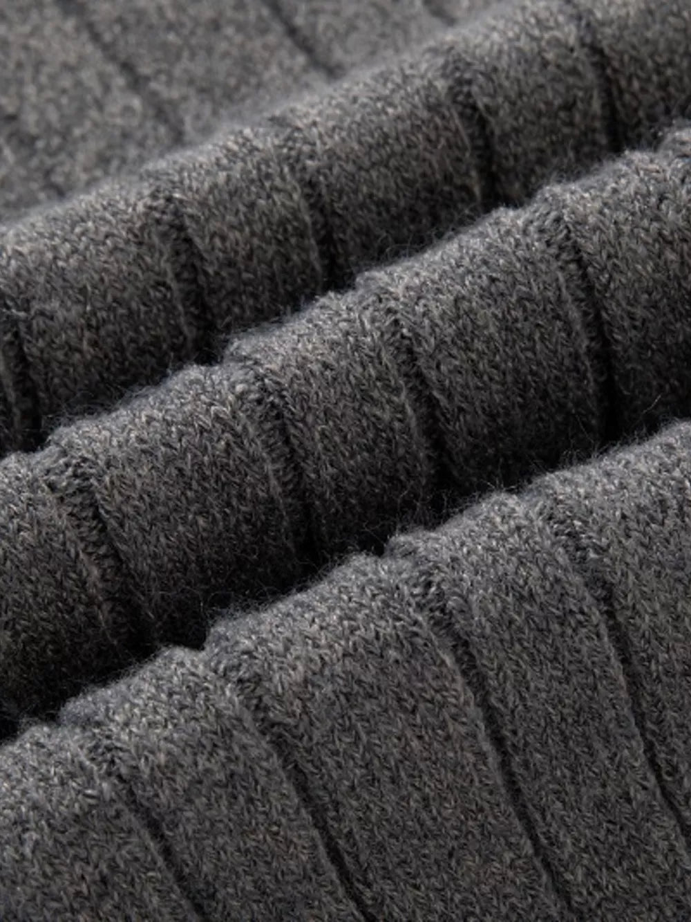 Men's Cable Knit Half-zip Sweater Plus Size in Black, view 13