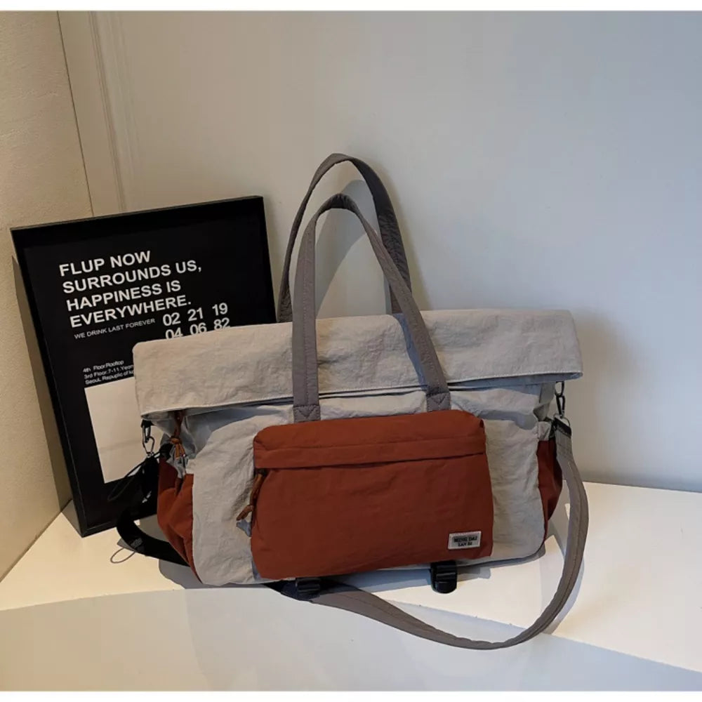 Vibrant Color-block Travel Bag