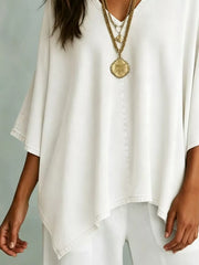 V-neck Batwing Sleeve T-shirt, product detail