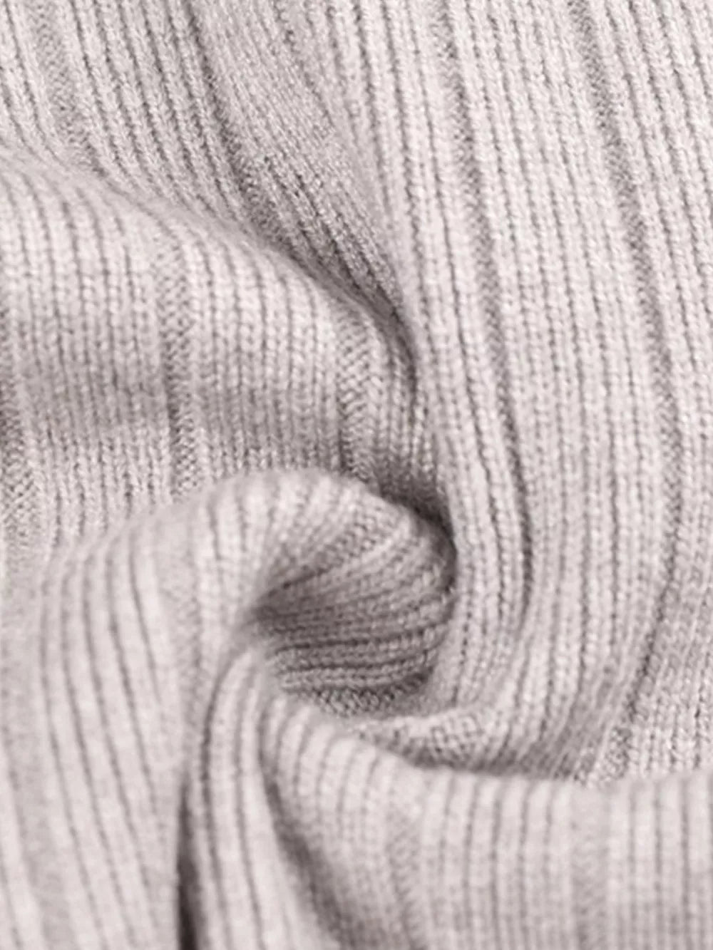 Men's Plus Size Long Sleeve Textured Knit Sweater in Light Gray, side view