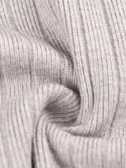 Men's Plus Size Long Sleeve Textured Knit Sweater in Light Gray, side view