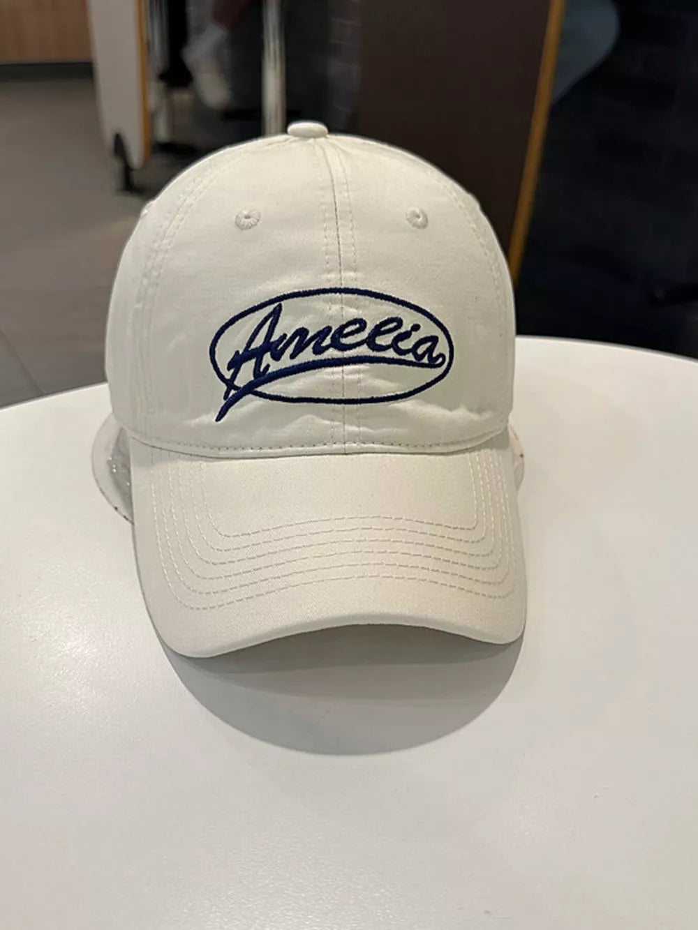 Ameelia Embroidered Cotton Baseball Cap