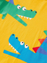 Crocodile Print T-shirt And Shorts Ensemble